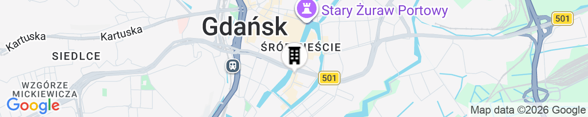 Map for Qubus Hotel Gdansk