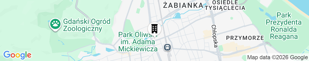 Map for Hotel Oliwski