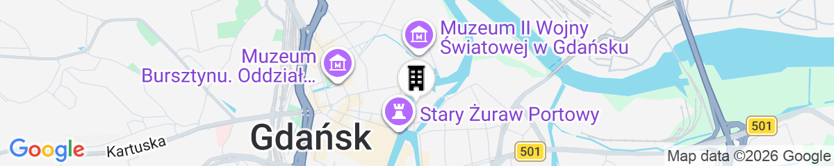Map for Jess Hotel Krolewski Gdansk Old Town