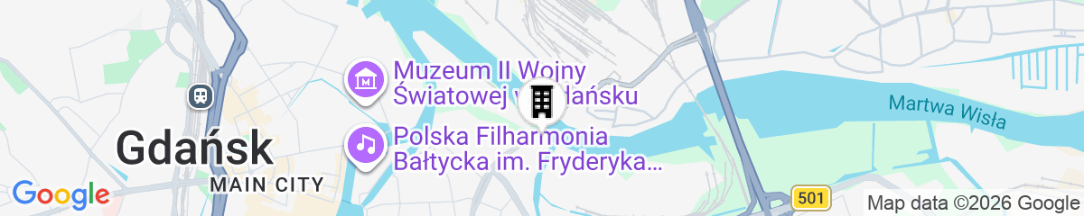 Map for Noli Gdansk Riverside