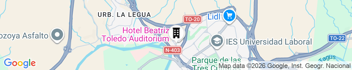 Map for Hotel Beatriz Toledo Auditorium & Spa