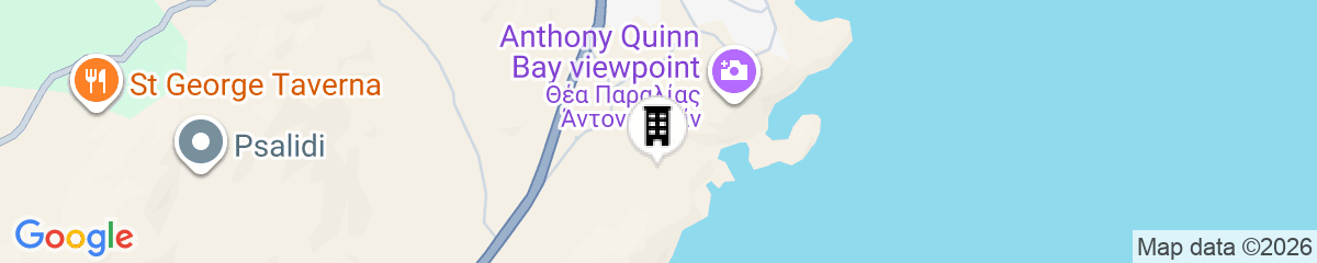Map for Cathrin Hotel to Cathrin Hotel Rhodes By Anayia All Inclusive Resorts