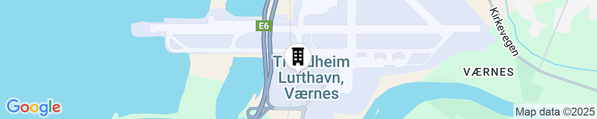 Map for Radisson Blu Hotel, Trondheim Airport