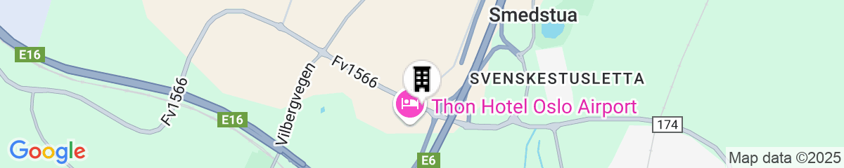 Map for Scandic Gardermoen