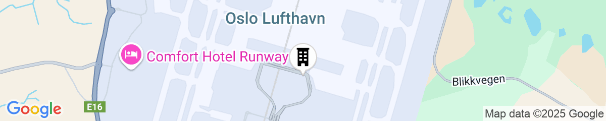 Map for Radisson Blu Airport Hotel, Oslo Gardermoen