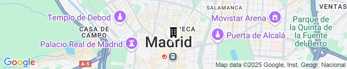 Map for Hotel Montera Madrid, Curio Collection By Hilton