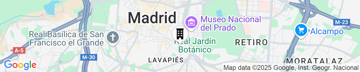 Map for Atocha Hotel Madrid, Tapestry Collection by Hilton