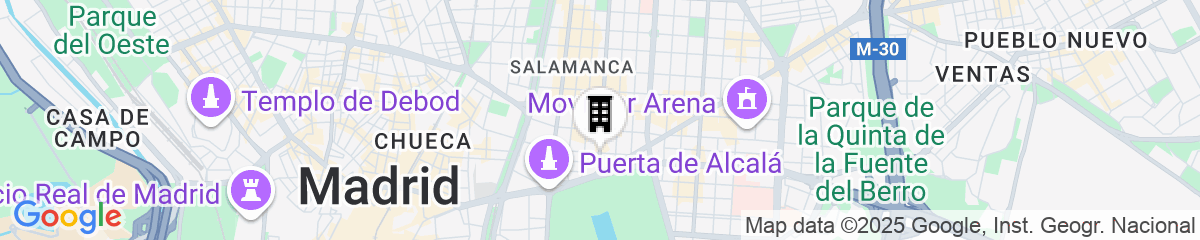 Map for Wellington Hotel & Spa Madrid