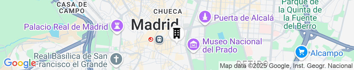 Map for Hotel Villa Real, a member of Preferred Hotels & Resorts