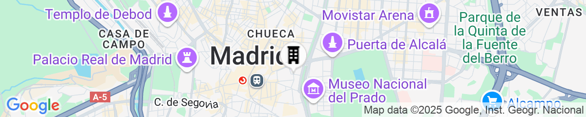 Map for NH Collection Madrid Suecia