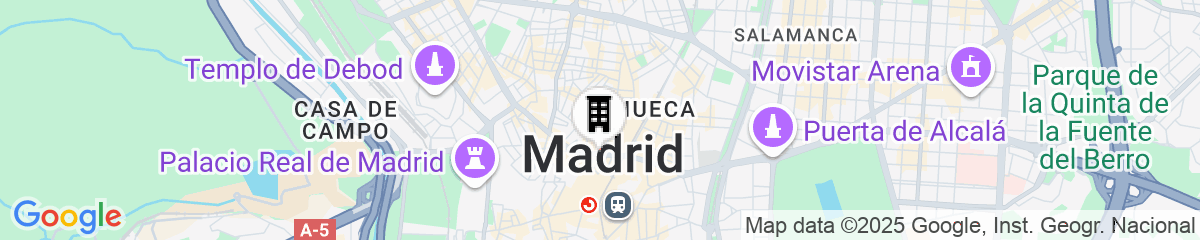 Map for Hyatt Centric Gran Via Madrid