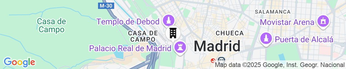 Map for The Social Hub Madrid 4 star
