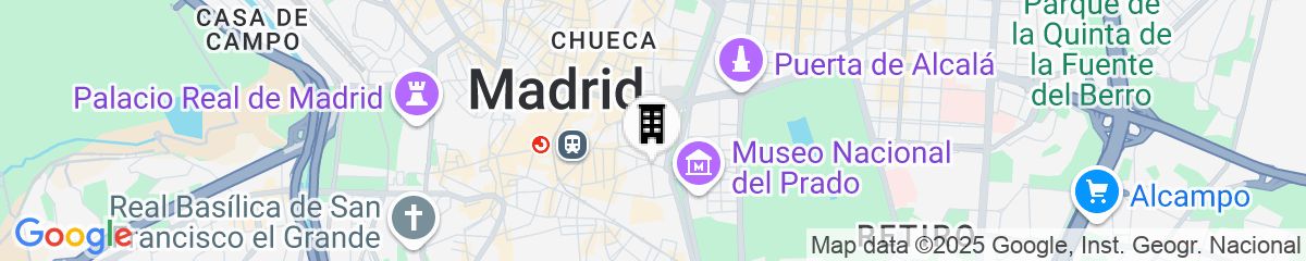 Map for The Palace, a Luxury Collection Hotel, Madrid