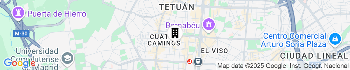 Map for NYX Hotel Madrid by Leonardo Hotels