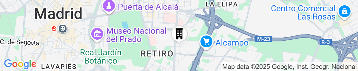 Map for voco Madrid Retiro by IHG