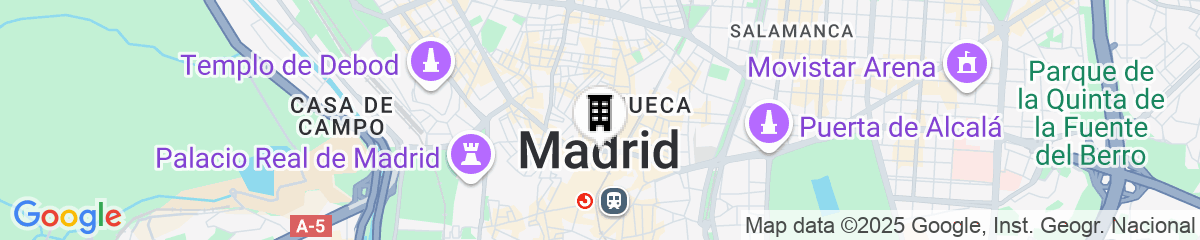 Map for Pestana CR7 Gran Vía Madrid