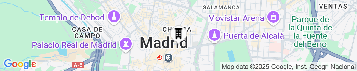 Map for Catalonia Gran Via Madrid