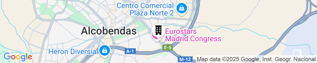 Map for Eurostars Madrid Congress