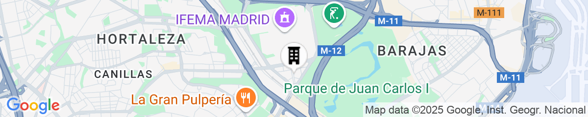 Map for Hotel Pullman Madrid Airport & Feria