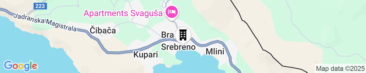 Map for Maistra Select Srebreno Premium Apartments 