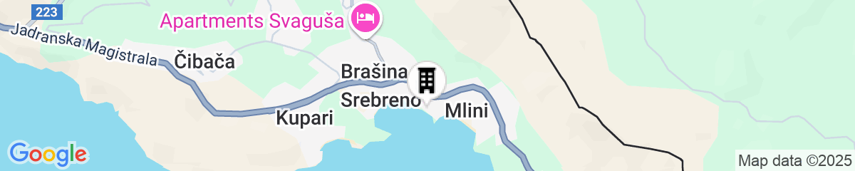 Map for Apartments Villa Mirjana