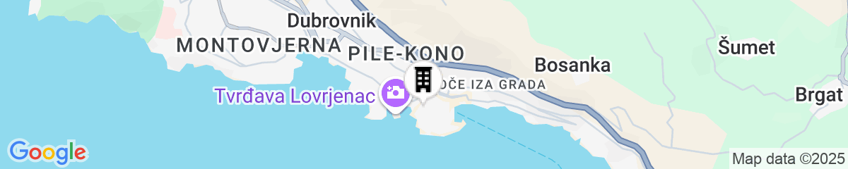 Map for Dubrovnik OldTown Hotel Akademis Gariste