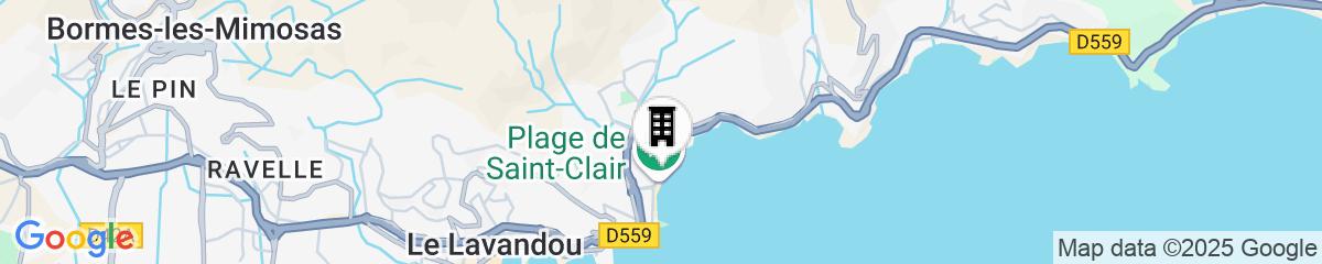 Map for Hôtel Les Flots Bleus