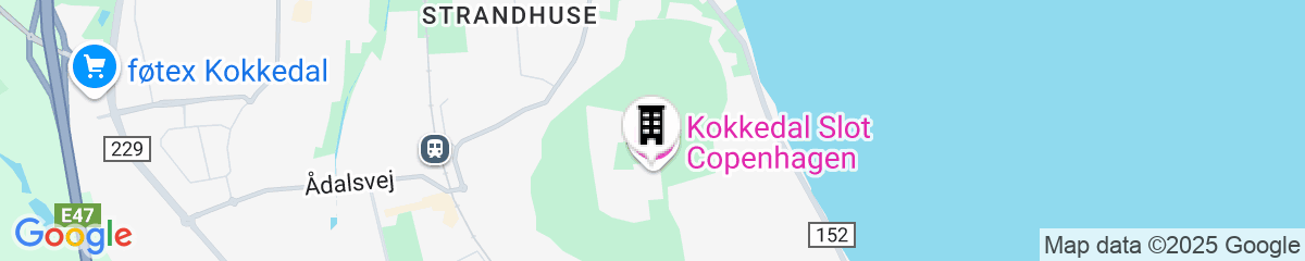 Map for Kokkedal Slot Copenhagen