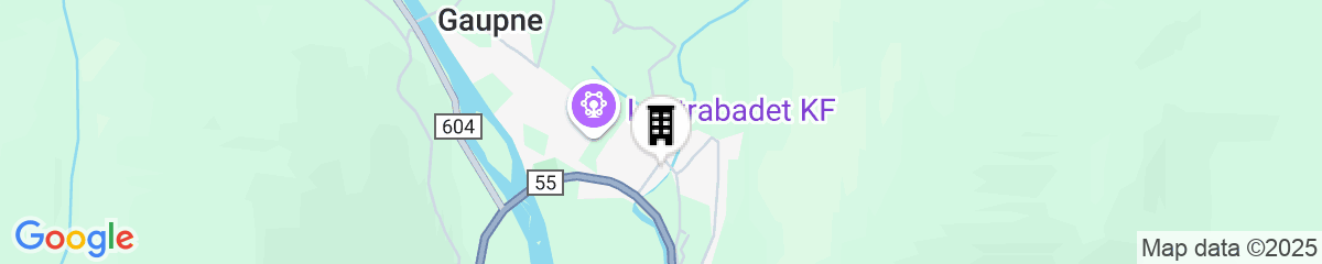 Map for Gaupnetunet Hotell og Hytter