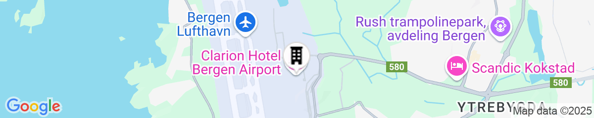Map for Clarion Hotel Bergen Airport Terminal