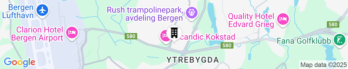Map for Thon Hotel Bergen Airport