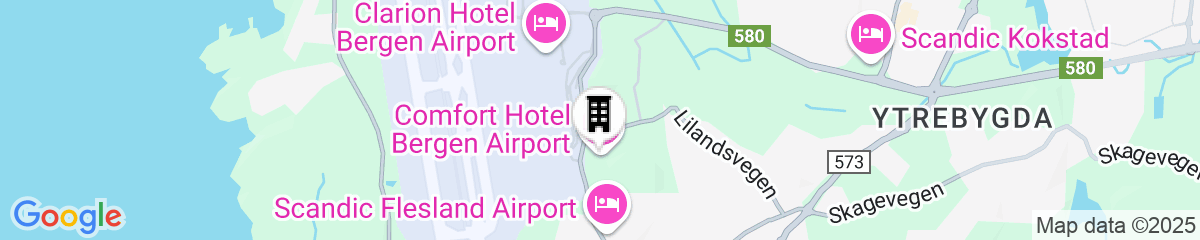 Map for Comfort Hotel Bergen Airport Terminal