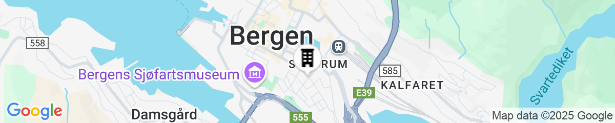 Map for Citybox Bergen City