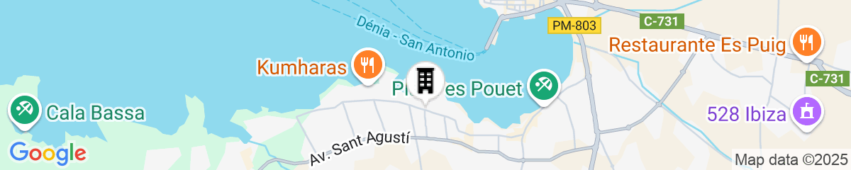 Map for Rosamar Ibiza Hotel