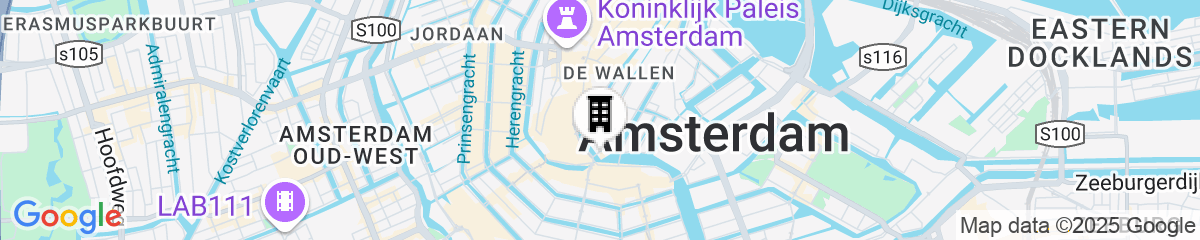 Map for De L'Europe Amsterdam