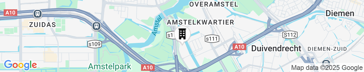 Map for Van der Valk Amsterdam Amstel