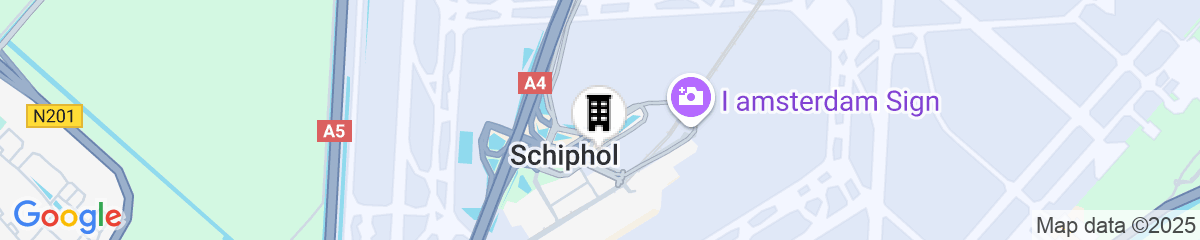 Map for Hilton Amsterdam Airport Schiphol