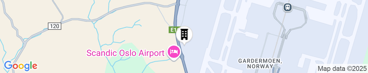 Map for Park Inn by Radisson Oslo Airport Hotel West