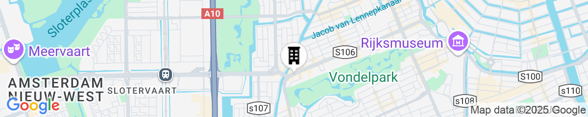 Map for Conscious Hotel Vondelpark