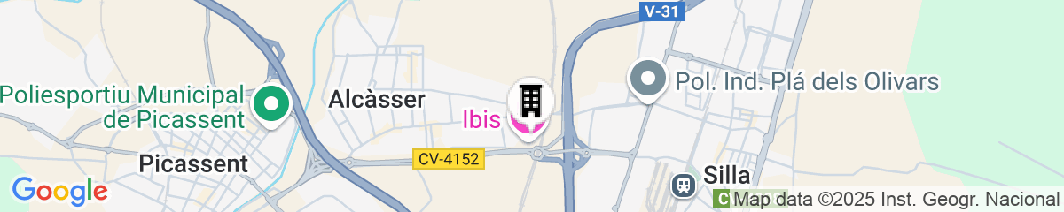 Map for B&B Hotel Valencia Alcasser