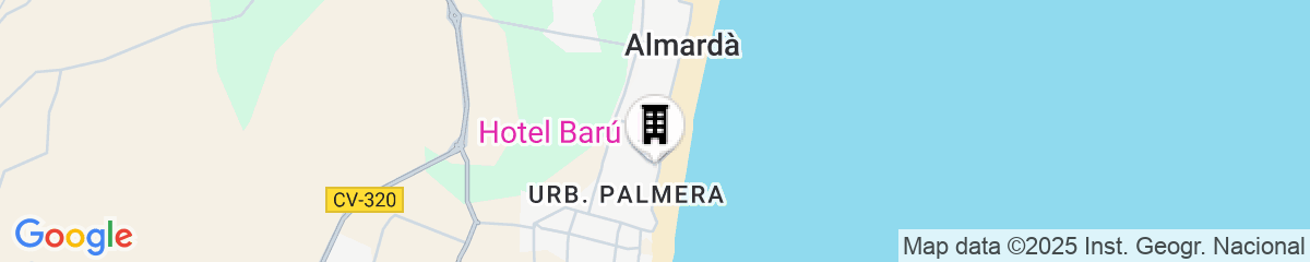 Map for Hotel Barú