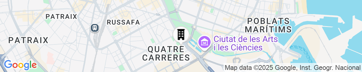 Map for NH Valencia Las Artes