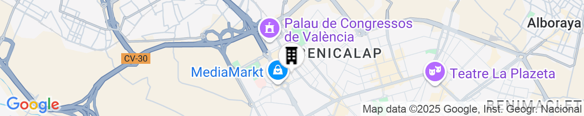 Map for Hotel ILUNION Valencia 3