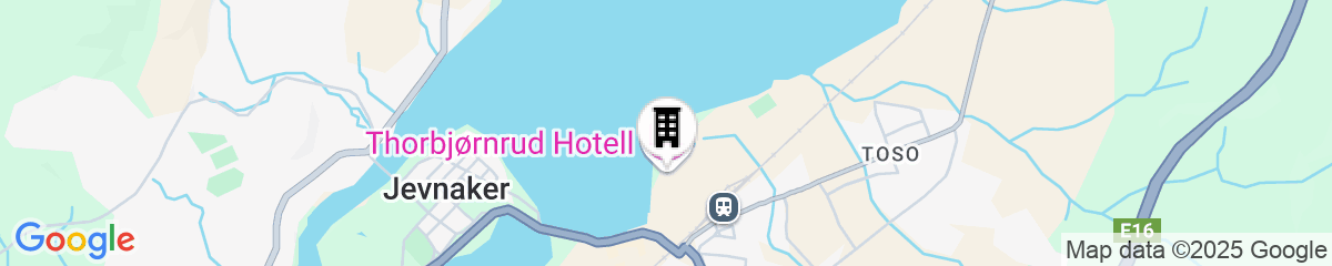 Map for Thorbjørnrud Hotell