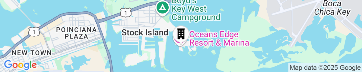 Map for Oceans Edge Key West Resort, Hotel & Marina