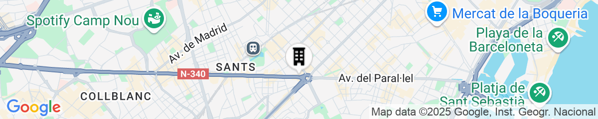 Map for Occidental Barcelona 1929