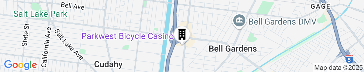 Map for Parkwest Bicycle Casino