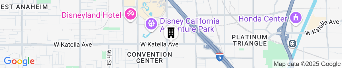 Map for Wyndham Anaheim