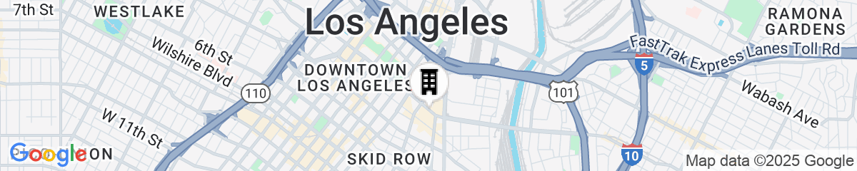 Map for Miyako Hotel Los Angeles