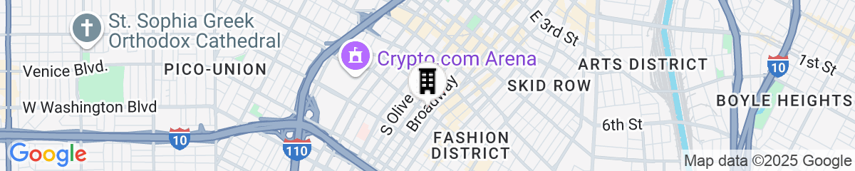 Map for The Hoxton Downtown LA